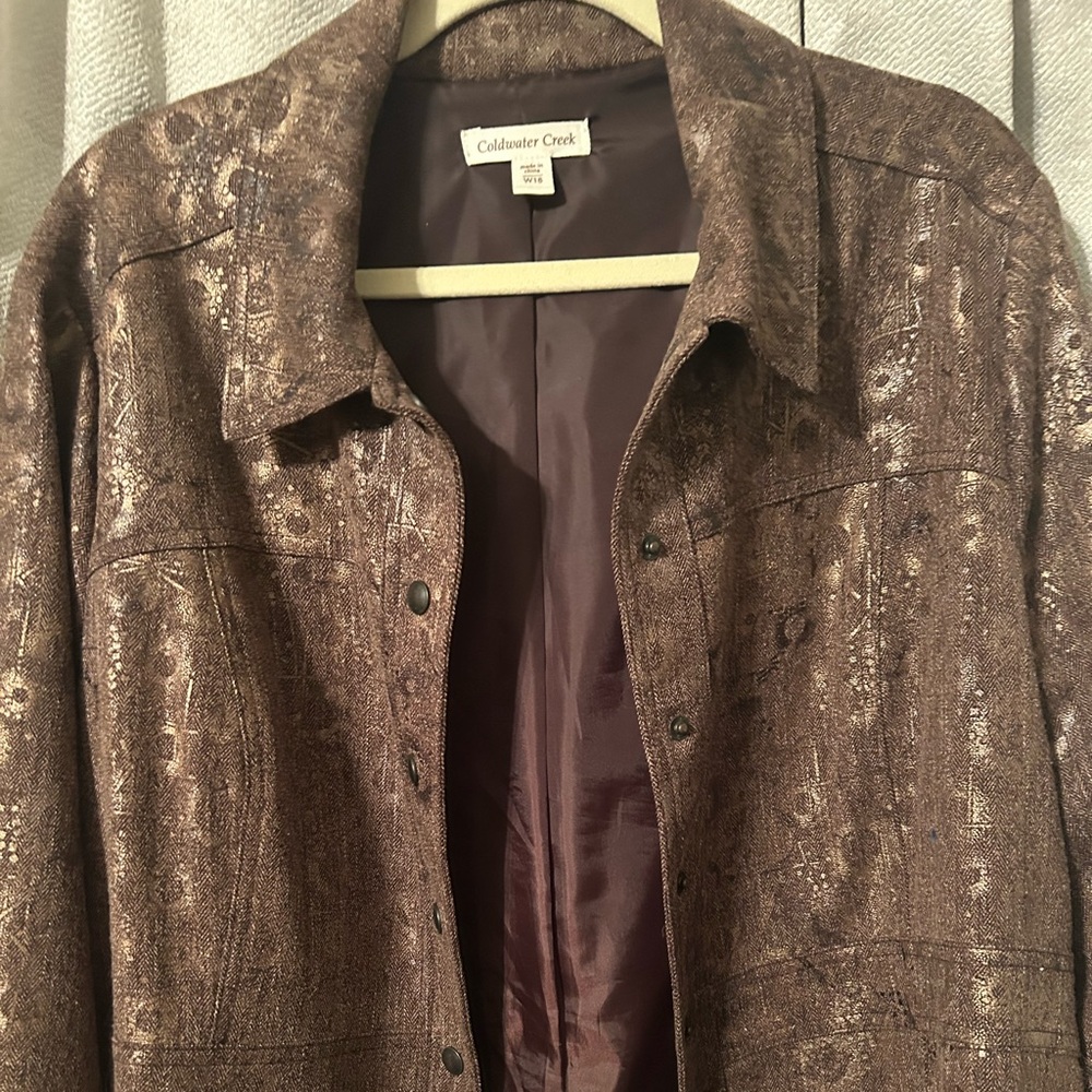 Coldwater Creek Textured Brown Jacket
